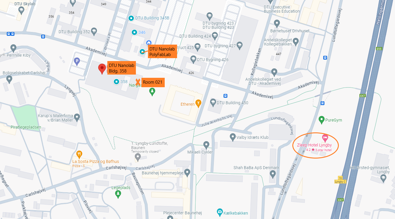 Map of DTU Nanolab